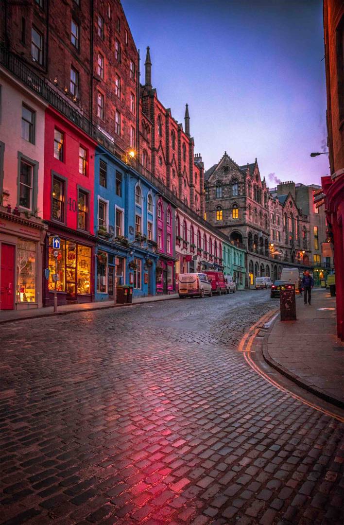 Colourful Edinburgh Street